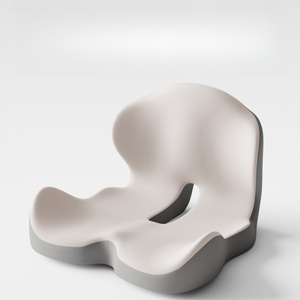 ErgoComfort Memory Foam Seat Cushion For Office Chair With Lumbar Hip Support 7