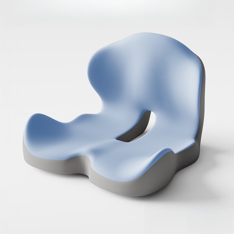 ErgoComfort Memory Foam Seat Cushion For Office Chair With Lumbar Hip Support 9