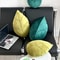 Leaf Shaped Pillow Nordic Decor Cushion For Sofa Minimalist Green Accent Pillow 3