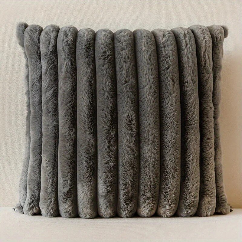 Corduroy Striped Pillow Cover Soft Decorative Throw Cushion for Sofa Bedroom Car