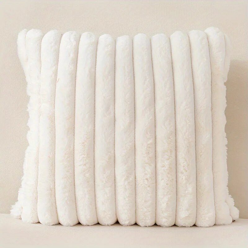 Corduroy Striped Pillow Cover Soft Decorative Throw Cushion for Sofa Bedroom Car