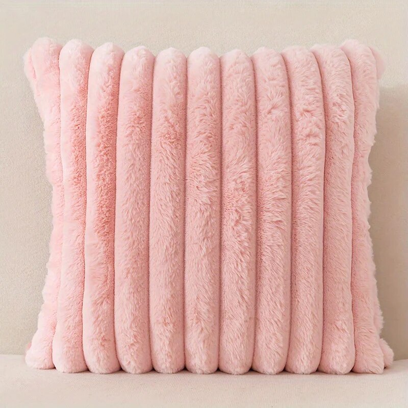 Corduroy Striped Pillow Cover Soft Decorative Throw Cushion for Sofa Bedroom Car