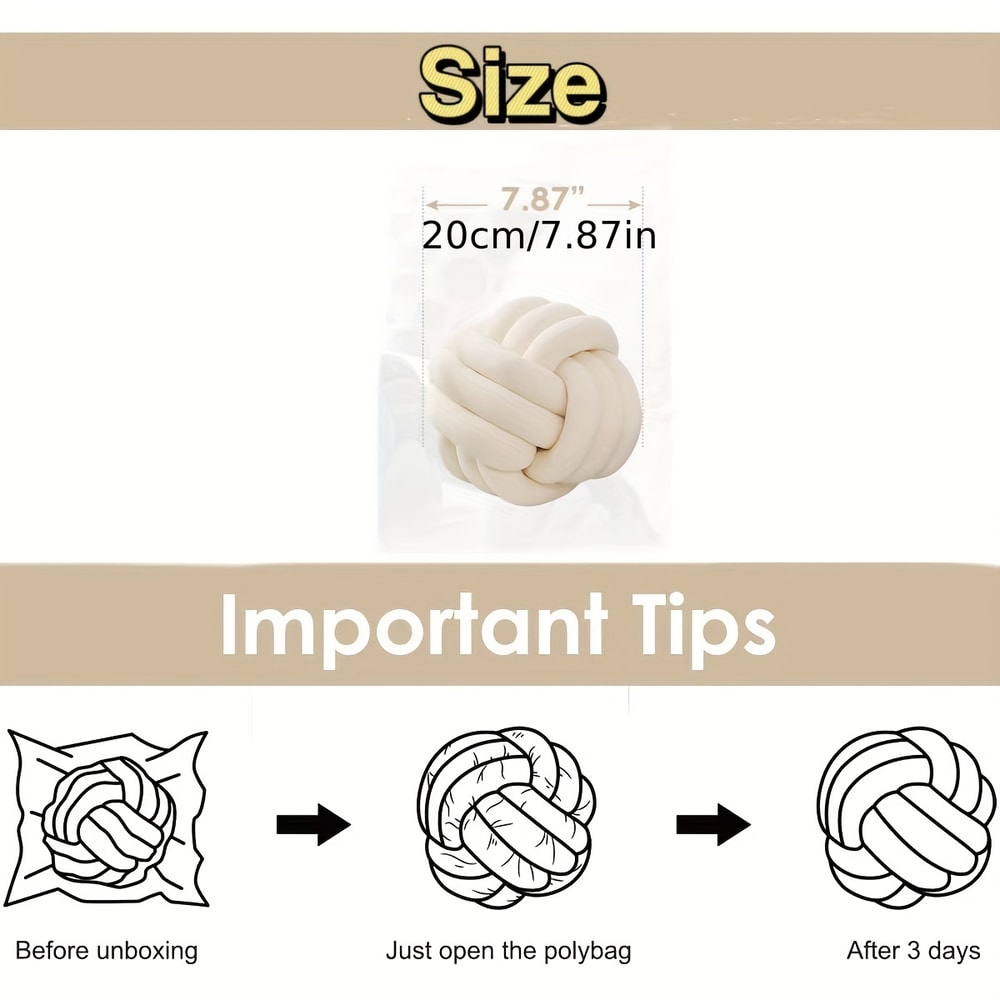 Handmade Knot Pillow Decorative Throw Pillow for Aesthetic Home Decor & Modern Living Spaces
