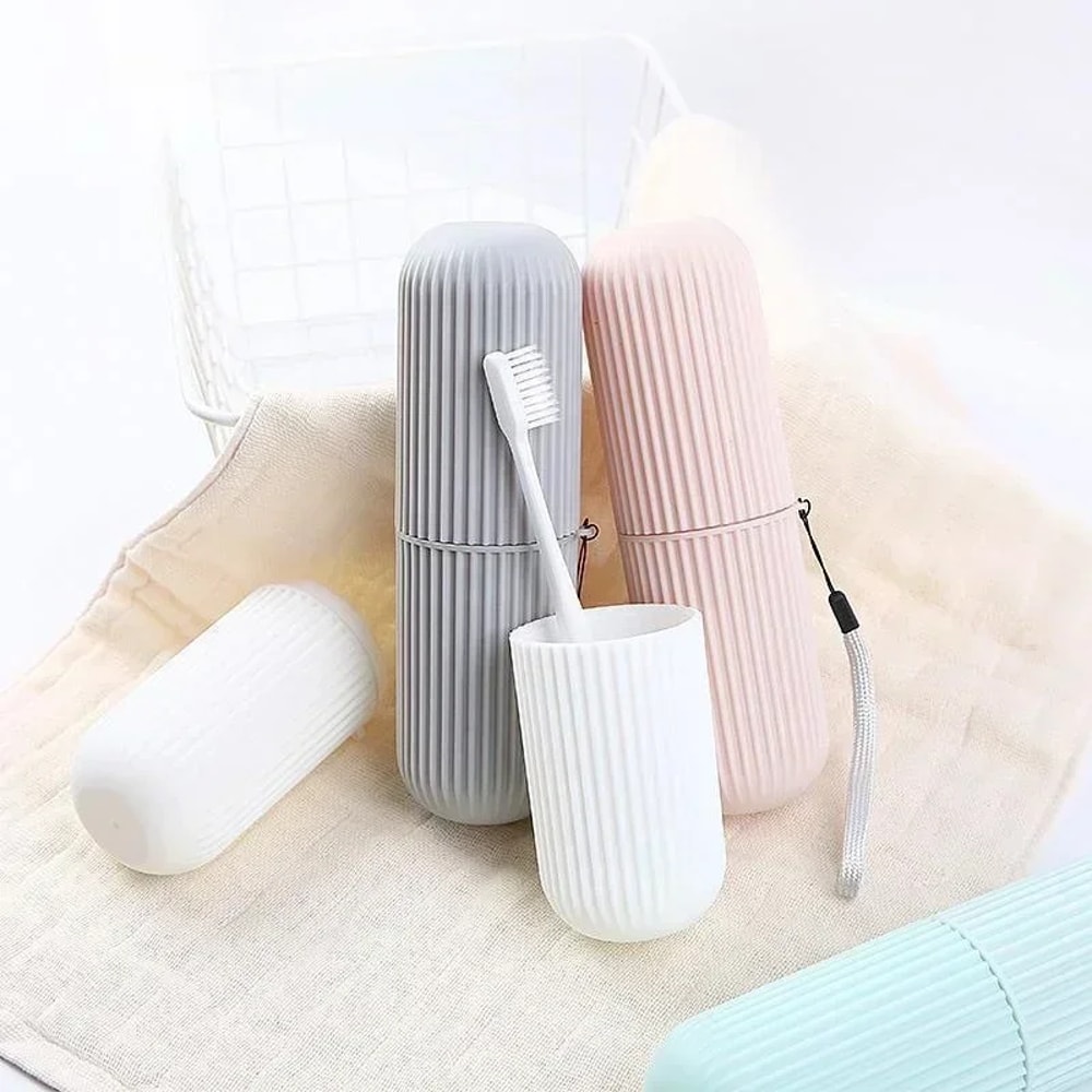 Gemini Said Portable Travel Toothbrush Holder Toothpaste Storage Case Bathroom Organizer Cup 2