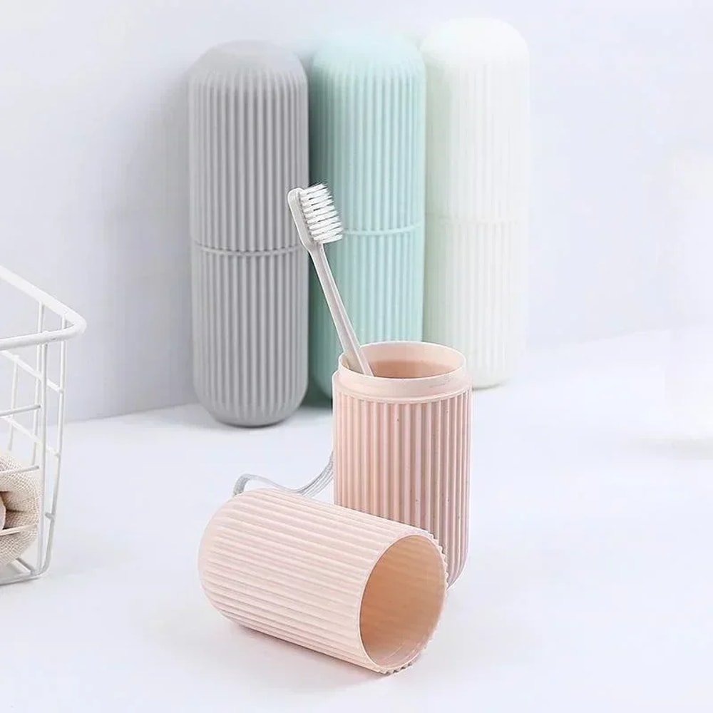 Gemini Said Portable Travel Toothbrush Holder Toothpaste Storage Case Bathroom Organizer Cup 3
