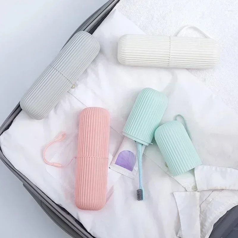Gemini Said Portable Travel Toothbrush Holder Toothpaste Storage Case Bathroom Organizer Cup 4