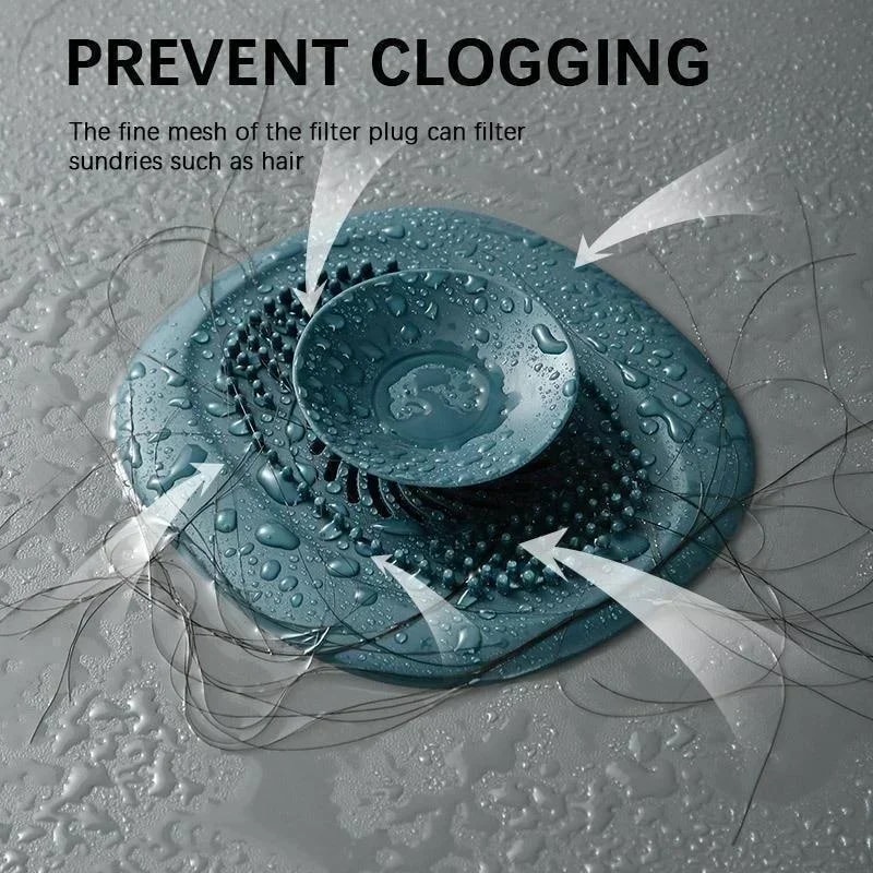 Universal Silicone Hair Catcher and Anti Clogging Shower Drain Cover Stopper