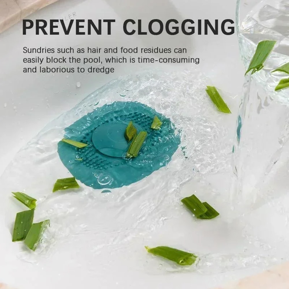 Universal Silicone Hair Catcher and Anti Clogging Shower Drain Cover Stopper