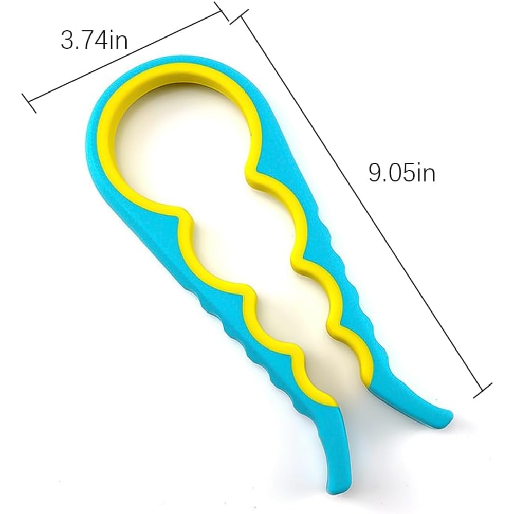 Multi Function Jar Opener Ergonomic Lid Remover for Seniors & Weak Hands