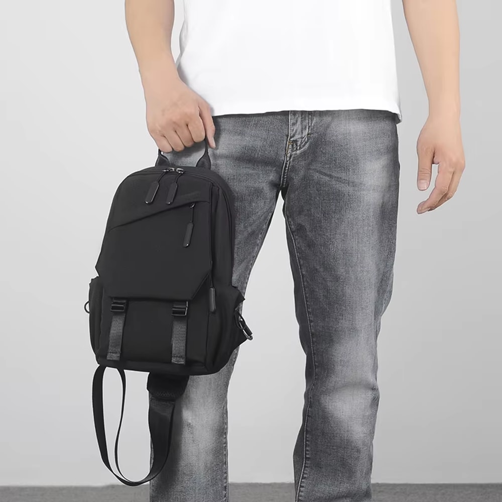 Versatile Urban Sling Bag Trendy Water Resistant Chest Crossbody For Men 3