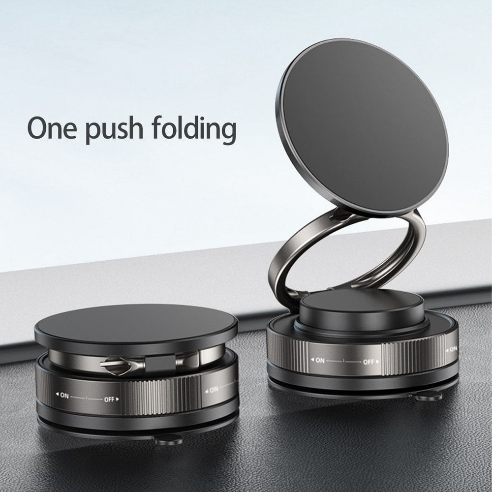Magnetic Phone Holder for Car Adjustable Suction Cup Stand Rotation Easy Mounting for All Phones