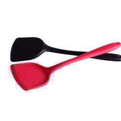 silicone cooking spatula with long handle non stick wok & baking tool