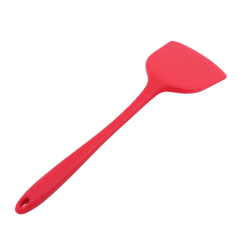 Silicone Cooking Spatula With Long Handle Non Stick Wok Baking Tool 2