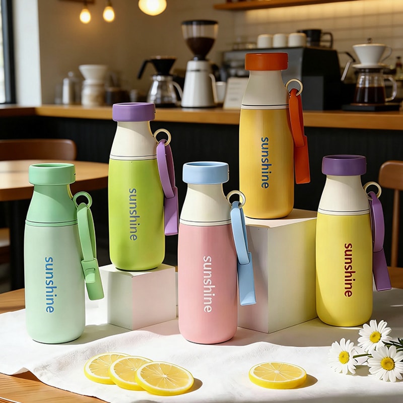 Large Capacity Stainless Steel Insulated Cup With Straw Multi Functional Gift Milk Bottle Water Cu 0