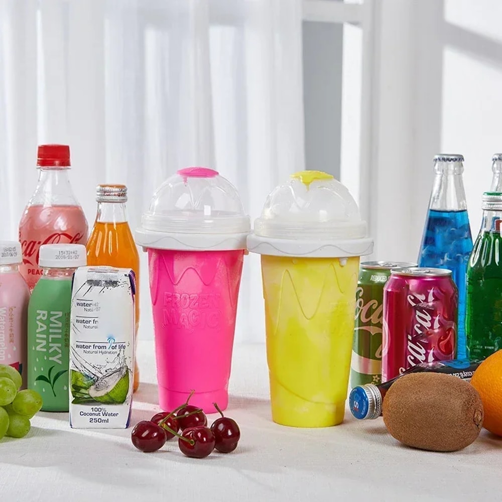 Large Capacity Quick Frozen Slushy Maker Cup Slushy Cup for Homemade Smoothies Juice Ice Cream and Frozen Drinks