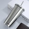Premium Large Insulated Stainless Steel Cup With Straw Portable Travel Coffee Tumbler 4