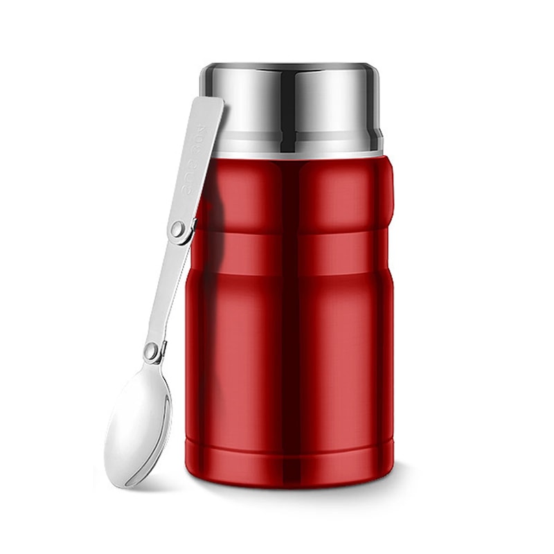 Insulated Stainless Steel Lunch Thermos Jar Large Capacity Food Flask With Spoon Hot Cold Food Stor 5