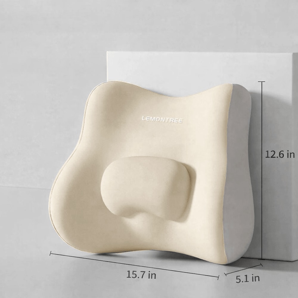 Ergonomic Lumbar Support Pillow Memory Foam Back Cushion For Office Chair Comfort Posture Relief 8