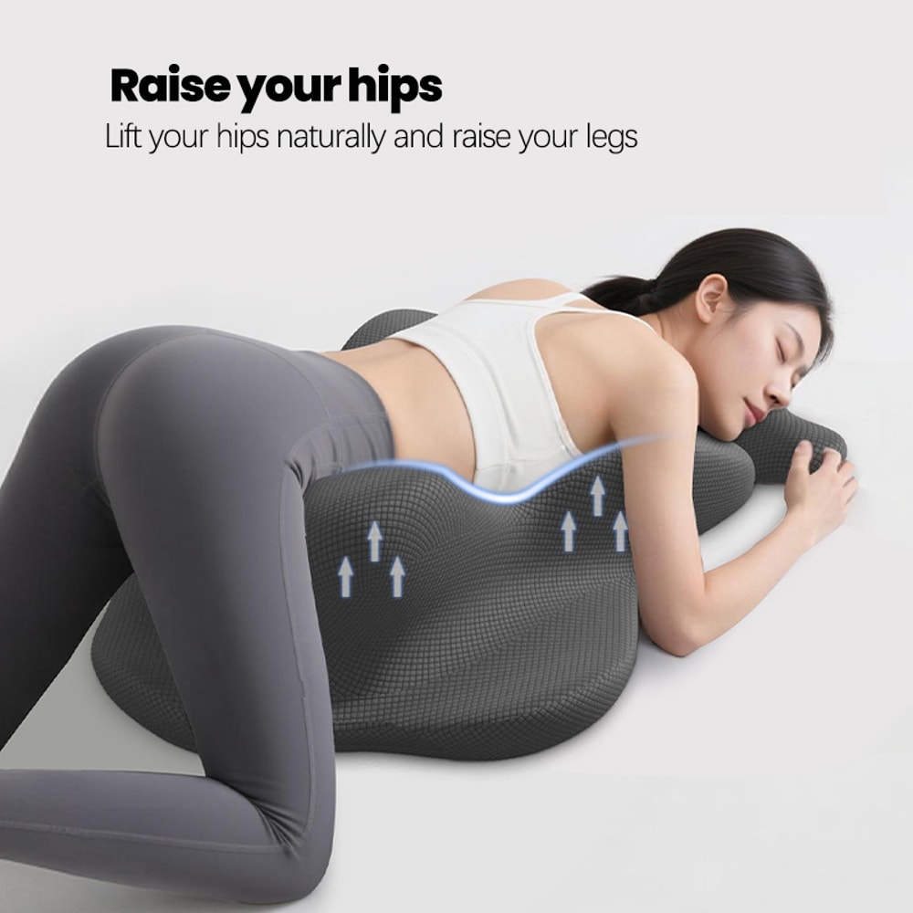 Ergonomic Memory Foam Bed Pillow For Headboard Chin Back Support 4