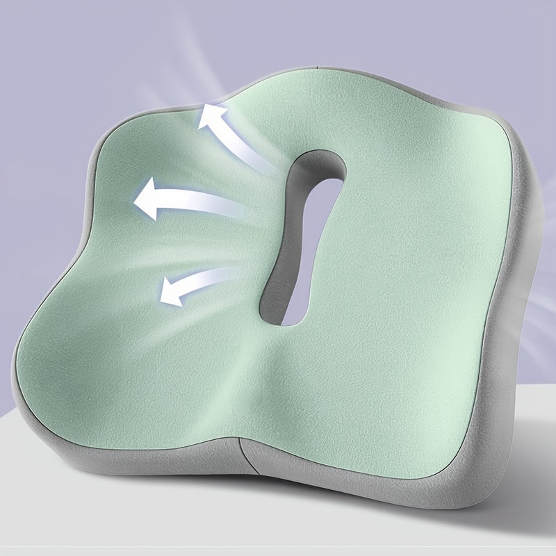 Ergonomic Memory Foam Car Seat Cushion and Lumbar Support Pillow for Back Pain Relief