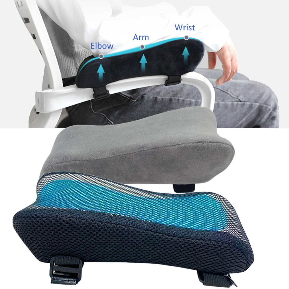 Memory Foam Office Chair Armrest Pad with Removable Cover Elbow Rest Cushion for Office & Gaming Chairs