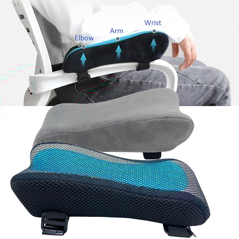 Memory Foam Office Chair Armrest Pad with Removable Cover Elbow Rest Cushion for Office & Gaming Chairs
