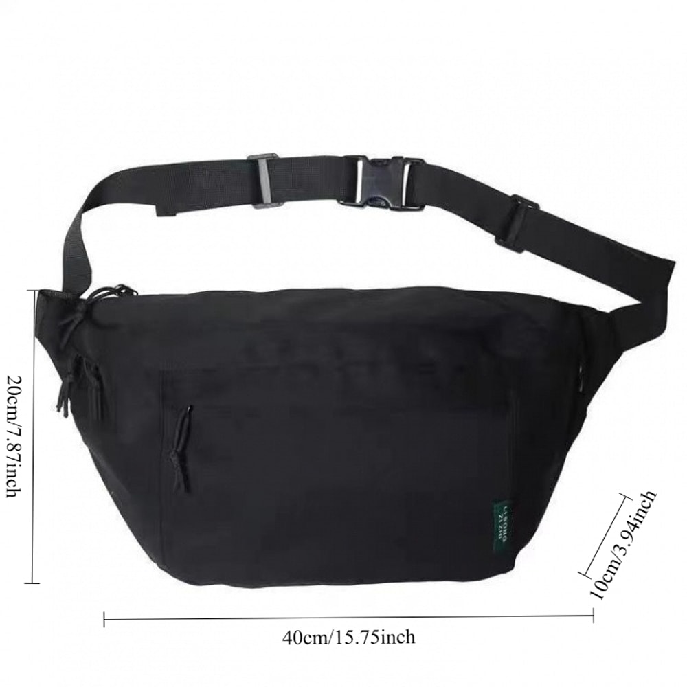Waterproof Nylon Sling Bag for Men and Women Versatile Crossbody Shoulder Chest Bag for Travel and Gym