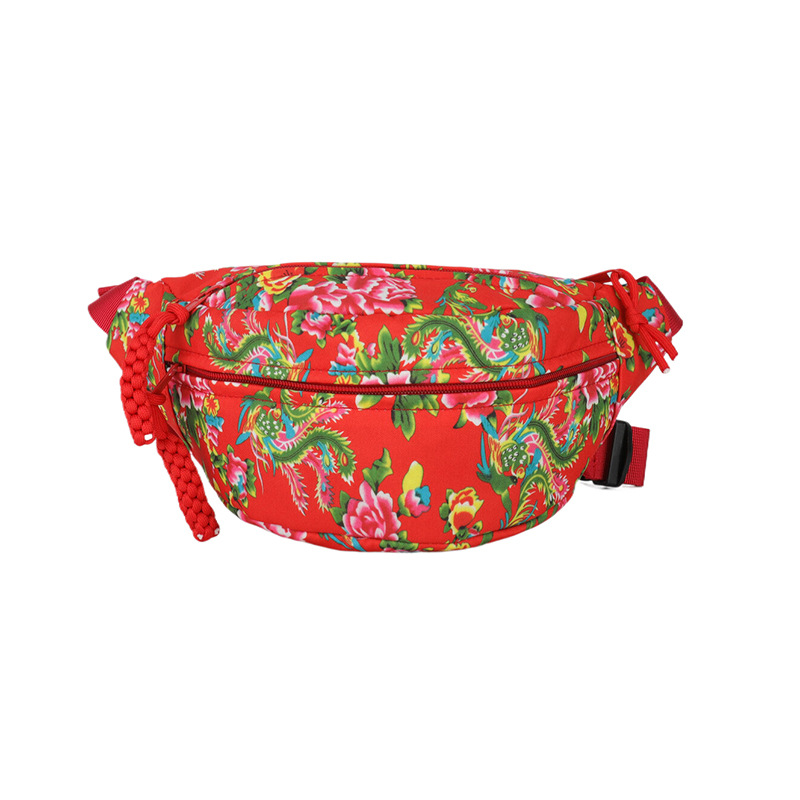 Floral Ethnic Embroidered Crossbody Bag Versatile Large Capacity Dumpling Chest Bag
