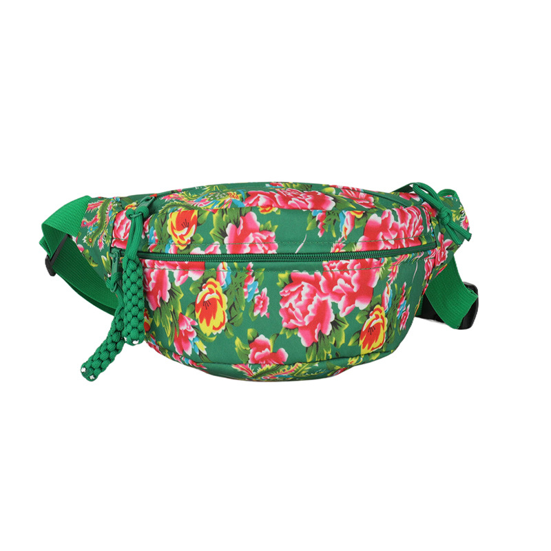 Floral Ethnic Embroidered Crossbody Bag Versatile Large Capacity Dumpling Chest Bag