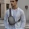Gemini said Genuine Leather Crossbody Chest Bag Large Capacity Mens Sling Shoulder Pack