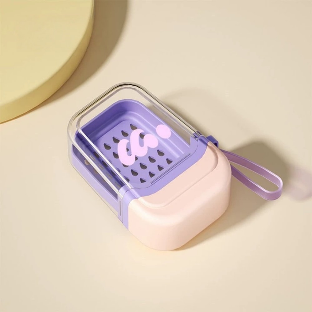 Leakproof Travel Soap Case with Drainage Tray and Airtight Lid