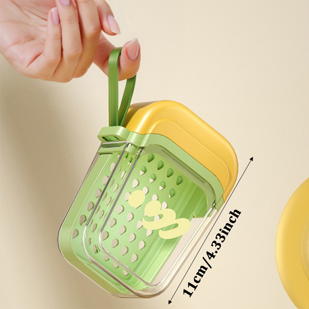 Leakproof Travel Soap Case with Drainage Tray and Airtight Lid