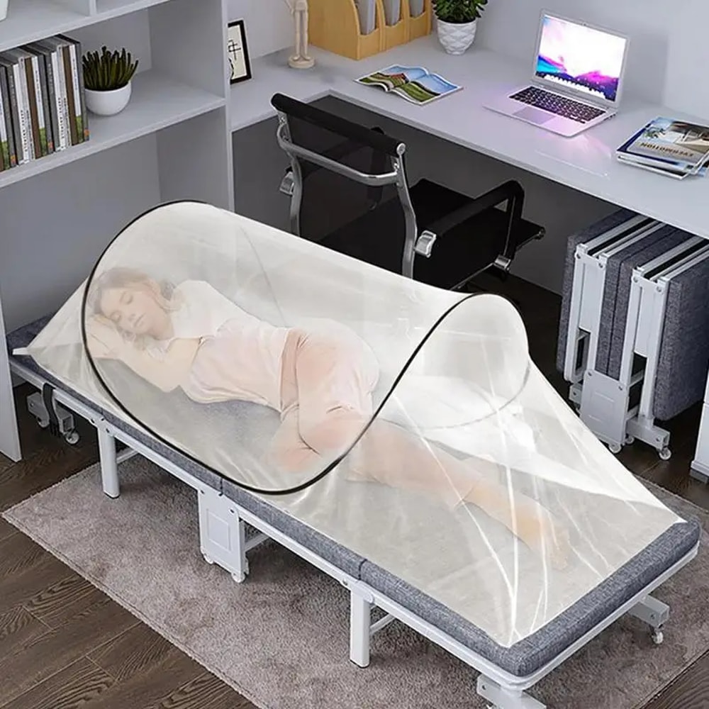 Portable Pop Up Mosquito Net Tent Foldable Full Bottom Bed Canopy for Camping & Home