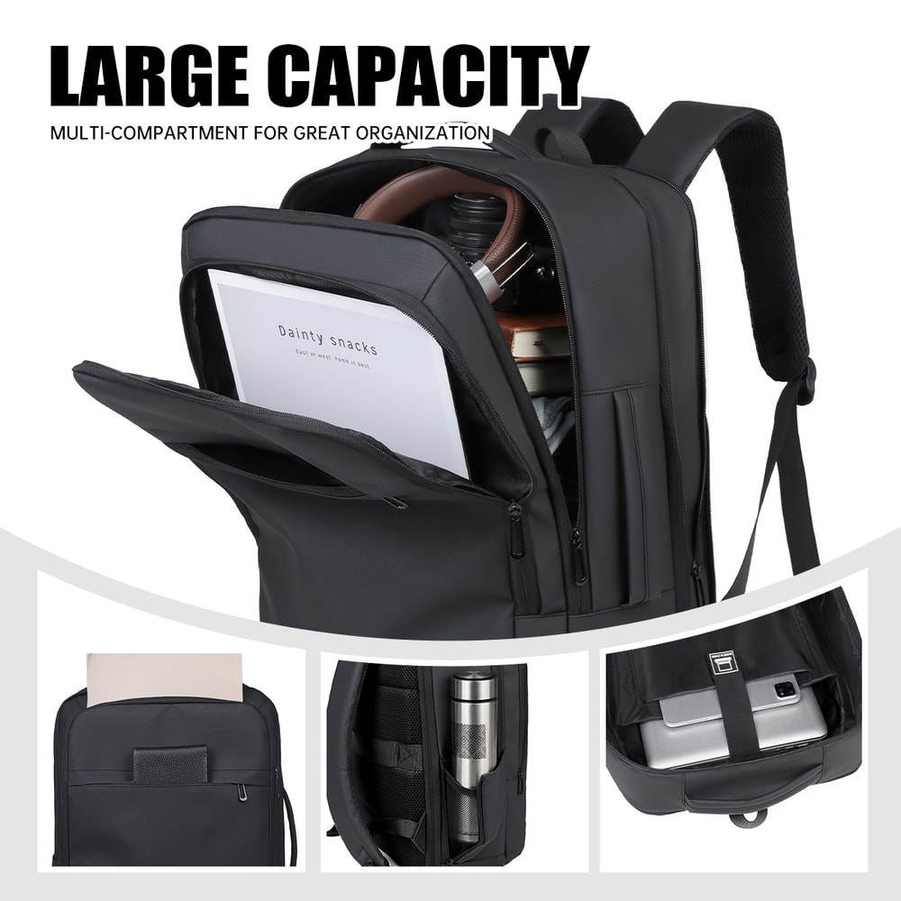 Professional Business Travel Backpack Large Capacity Water Resistant Laptop Bag For Men 2