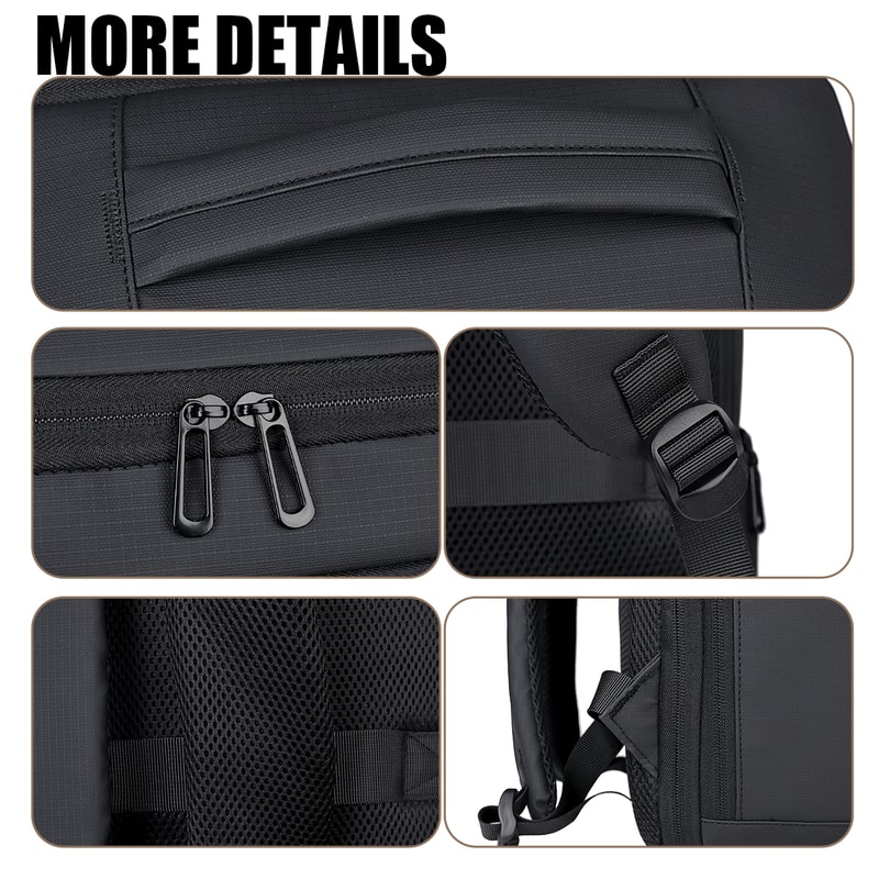 Professional Business Travel Backpack Large Capacity Water Resistant Laptop Bag For Men 4