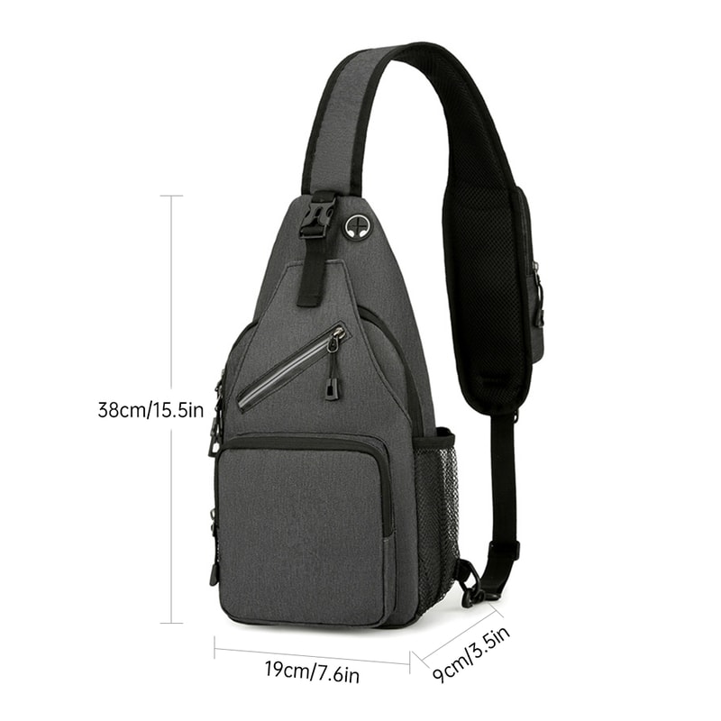 Versatile Mens Sling Bag Lightweight Crossbody Chest Pack For Travel Hiking 2