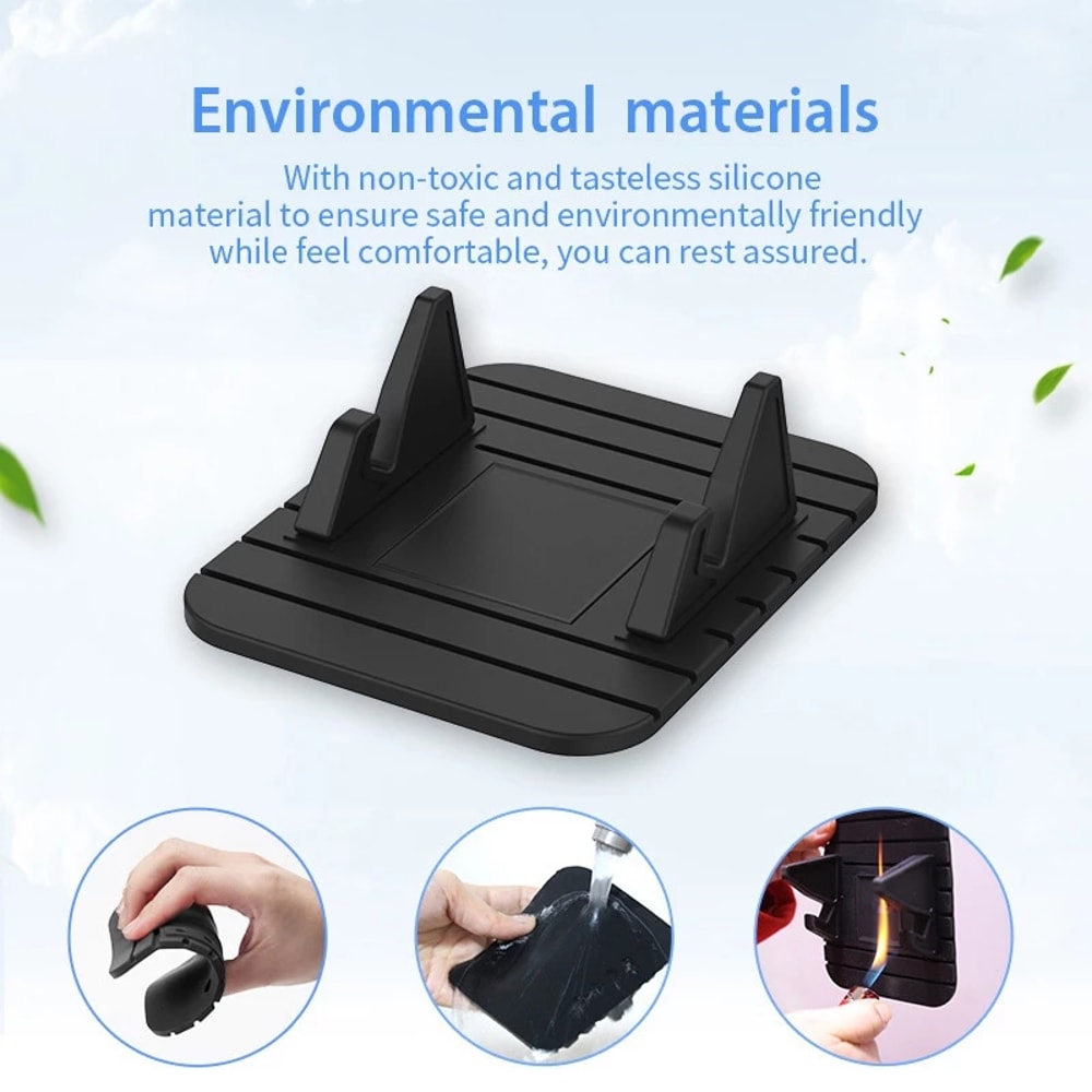 Silicone Anti Slip Dashboard Holder for Car & Desk Universal Phone Stand Mount for All Devices