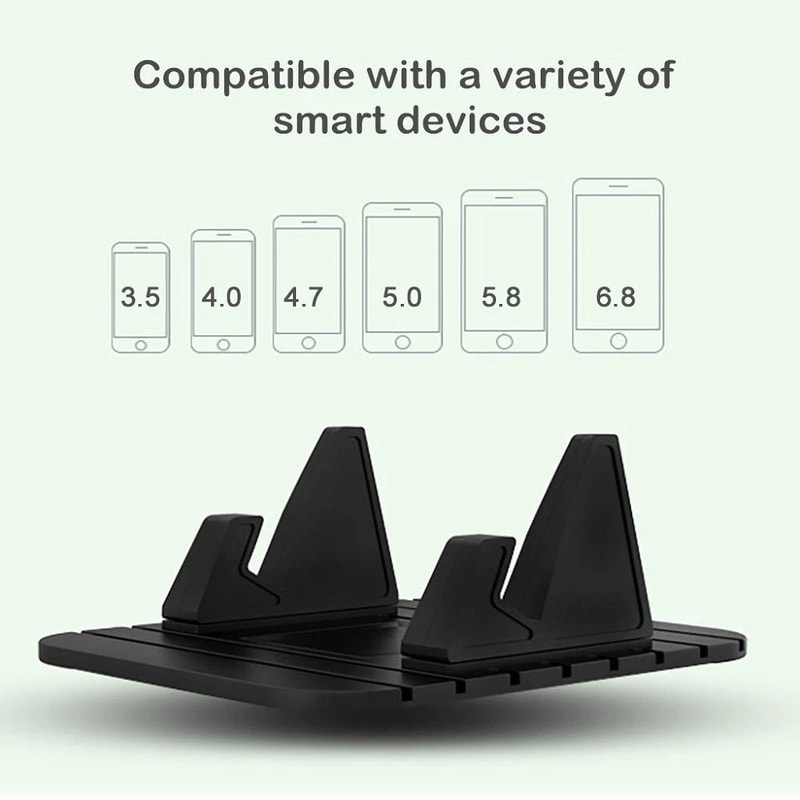Silicone Anti Slip Dashboard Holder for Car & Desk Universal Phone Stand Mount for All Devices