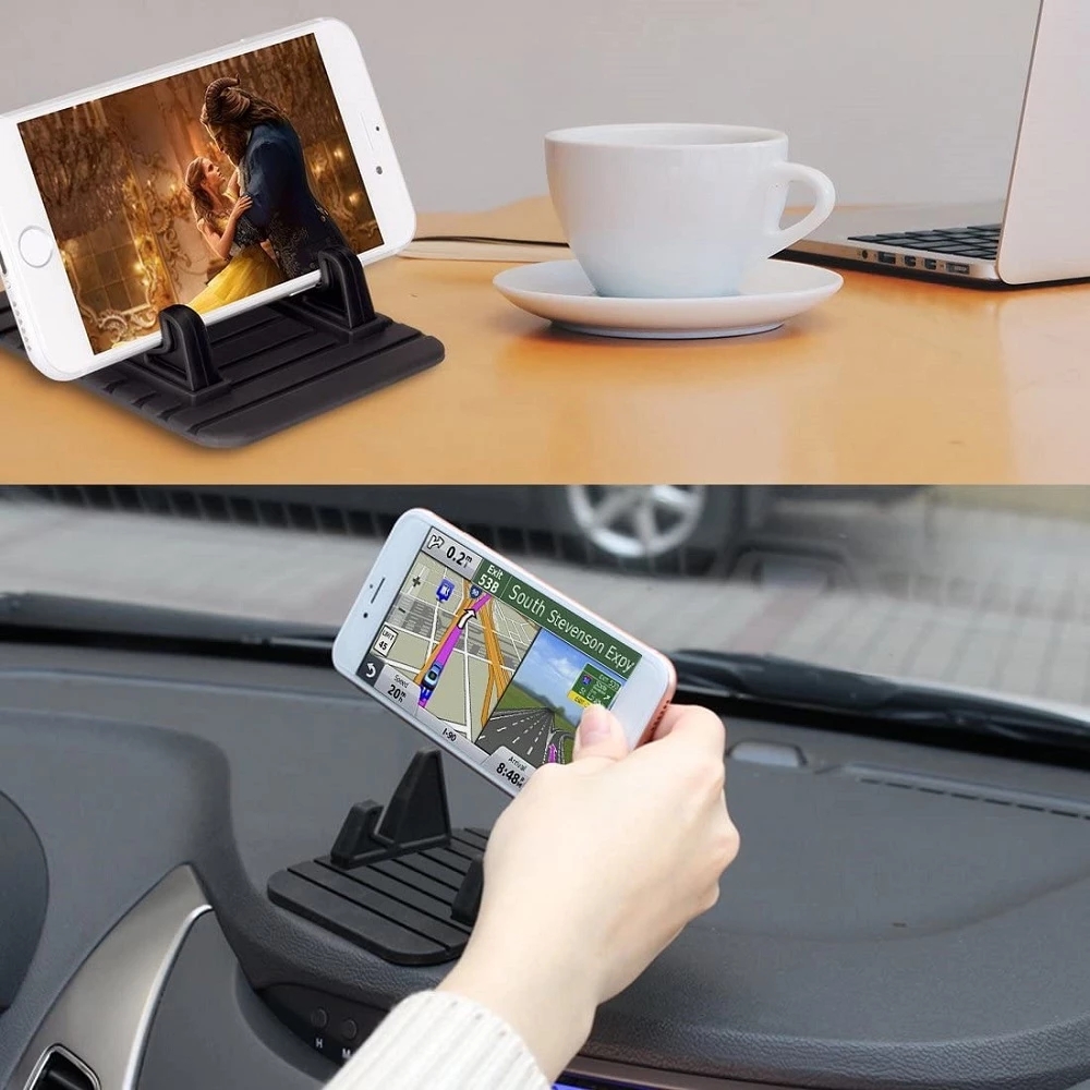 Silicone Anti Slip Dashboard Holder for Car & Desk Universal Phone Stand Mount for All Devices