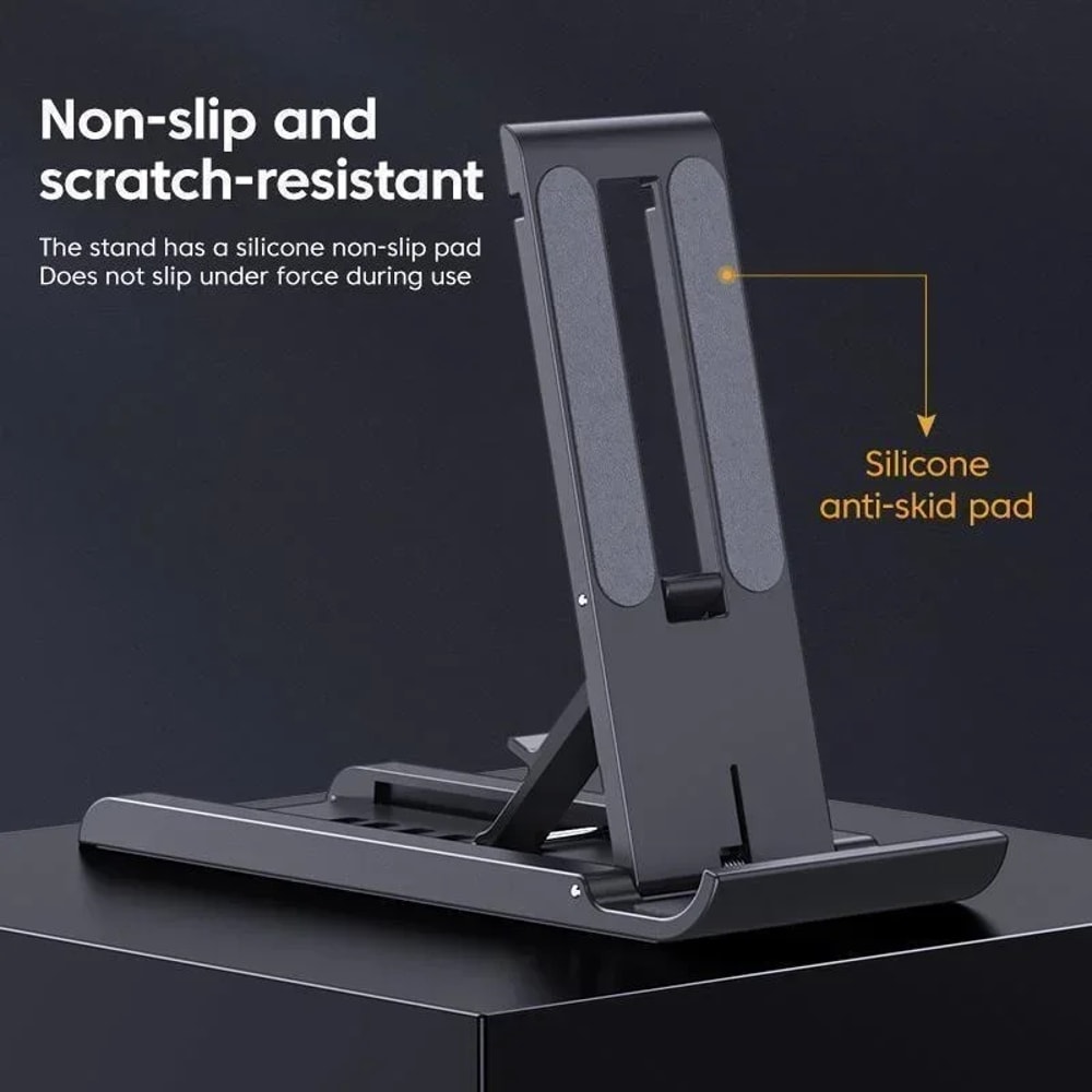 Foldable Desktop Phone Stand Portable Mini Mobile Holder for Easy Viewing & Hands Free Use