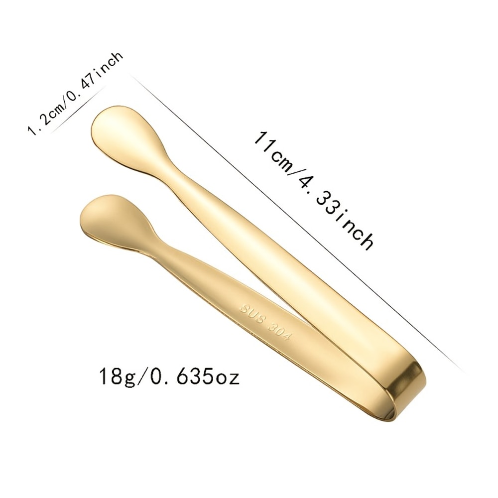 Stainless Steel Ice Tongs Burr Free Food Tongs For Sugar Cubes Towels 2