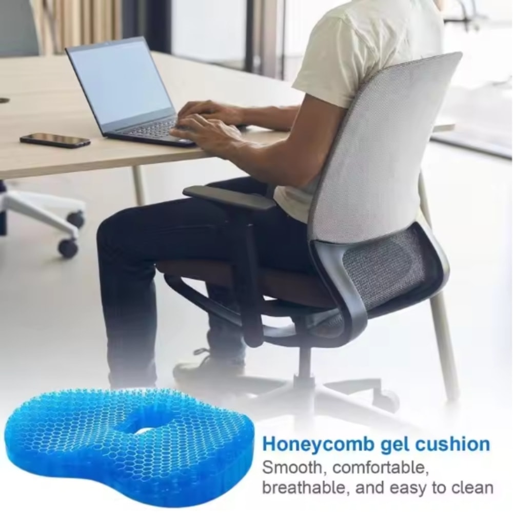 Gel Seat Cushion for Long Sitting Comfortable Ergonomic Chair Cushion