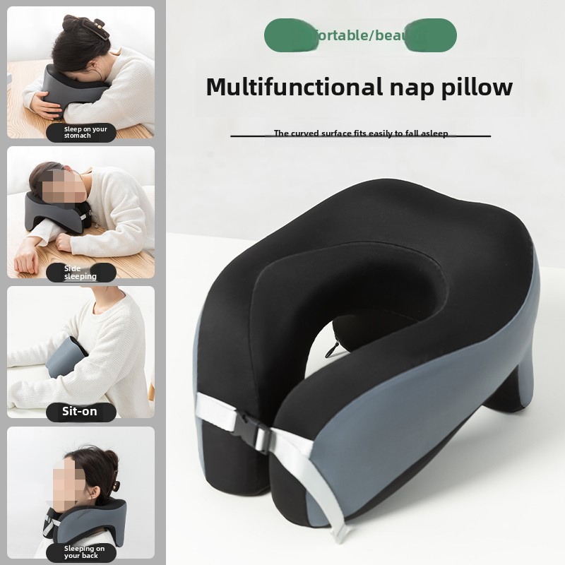Memory Foam Travel Neck Pillow Portable Cervical Support for Ultimate Comfort