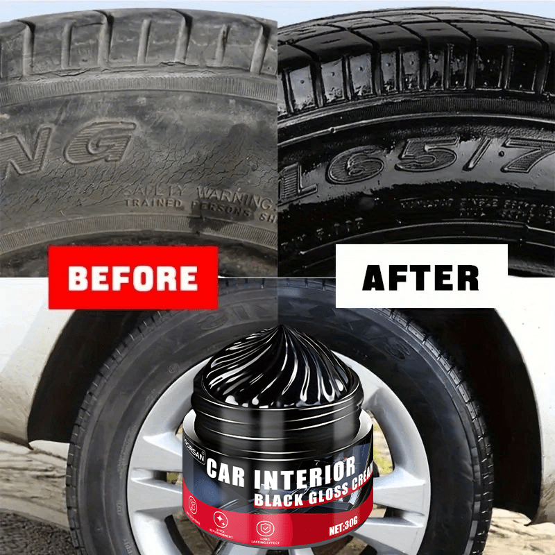 Ultimate Tire Shine Wax Restores Faded Paint Protects From Cracks Enhances Car Interior Finish 3