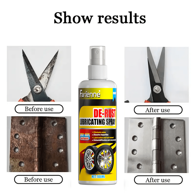 Universal Rust Remover Spray for Car Wheels & Metal Surfaces Strong Decontamination & Smooth Finish