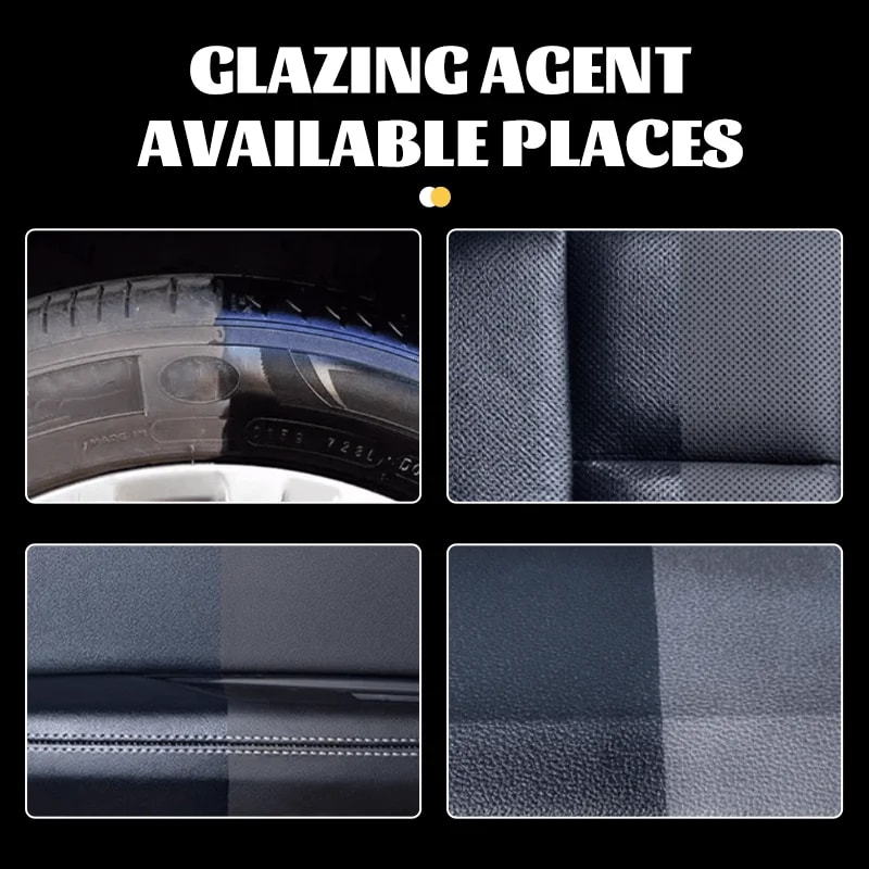 Car Tire Polish & Plastic Part Enhancer Durable Maintenance Coating for Tire Luster & Interior Refurbishment
