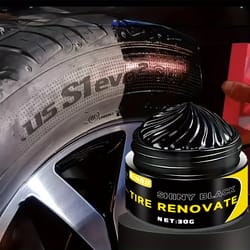 black shiny tire wax long lasting protection and repair for all tires