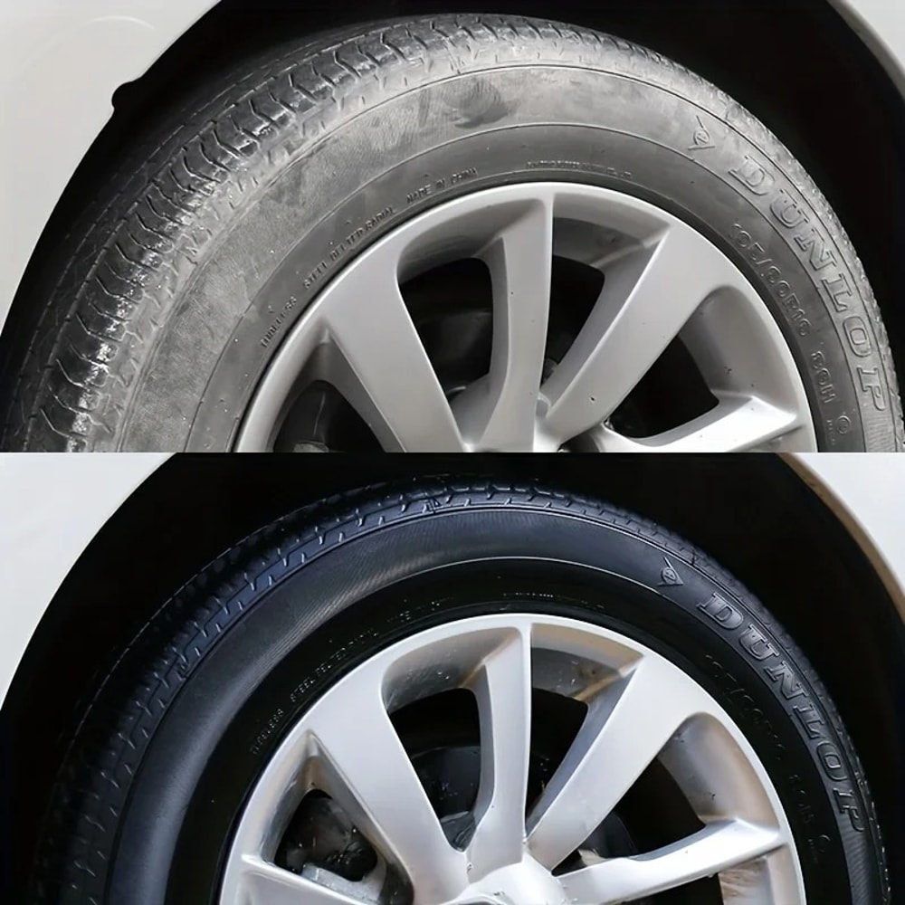 Black Shiny Tire Wax Long Lasting Protection and Repair for All Tires