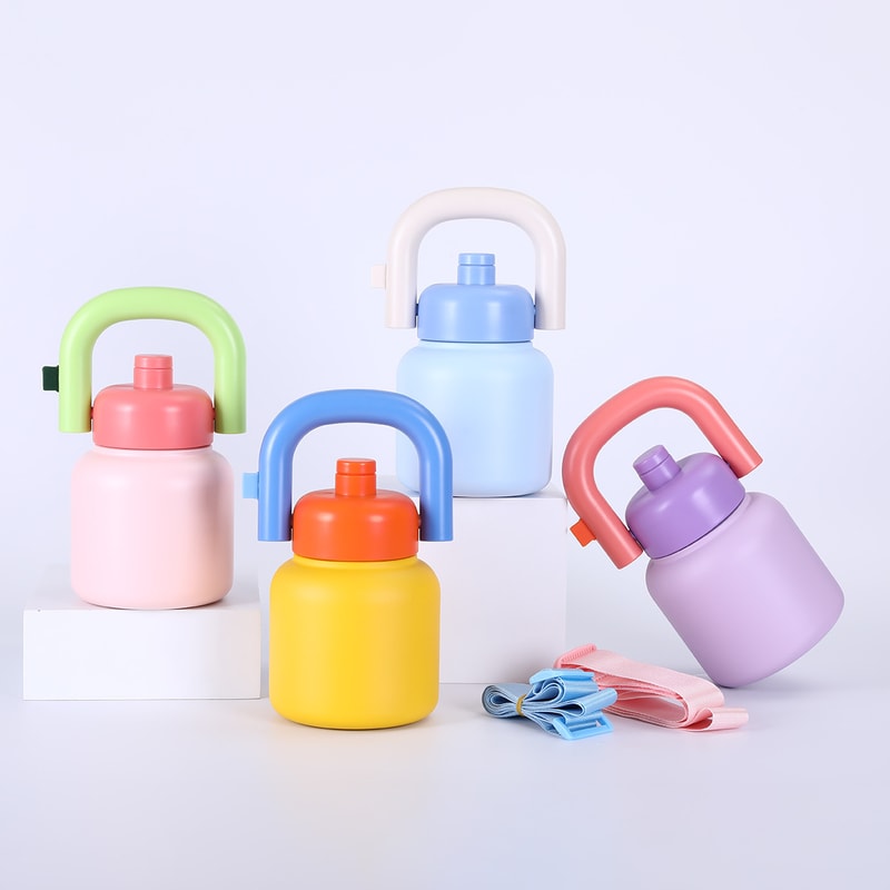 Dopamine Hand Held Kettle Stainless Steel Childrens Insulated Cup With Straw Large Capacity Cartoon 0