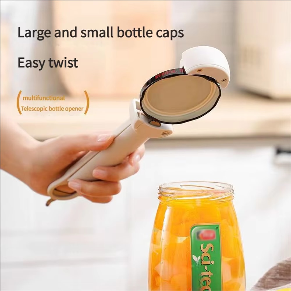 Portable Retractable Can Opener Skid Resistant Lid Opener For Beer Cans Glass Bottles 2